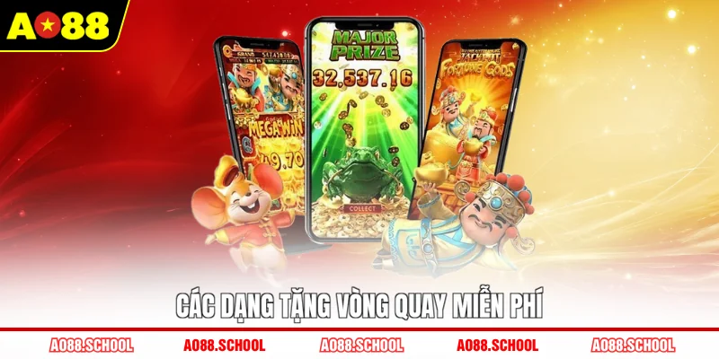 Các dạng tặng vòng quay miễn phí Các dạng tặng vòng quay miễn phí
